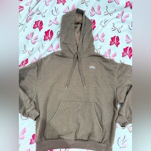 ALO Accolade Brown espresso String Hoodie